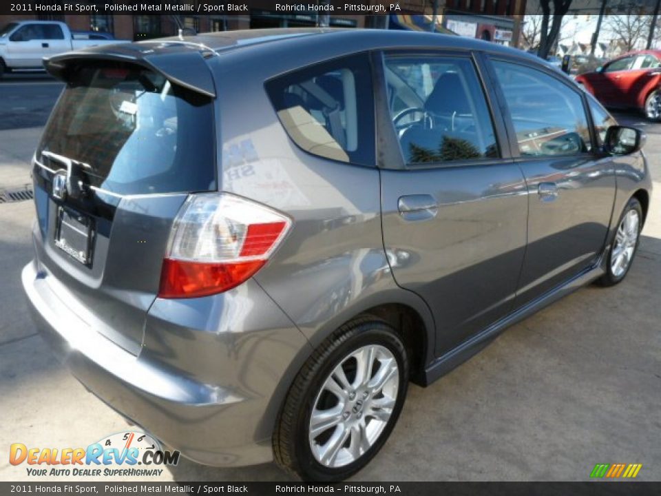 2011 Honda Fit Sport Polished Metal Metallic / Sport Black Photo #12