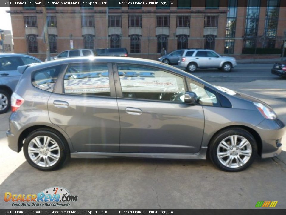 2011 Honda Fit Sport Polished Metal Metallic / Sport Black Photo #13