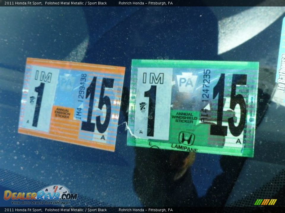 2011 Honda Fit Sport Polished Metal Metallic / Sport Black Photo #18