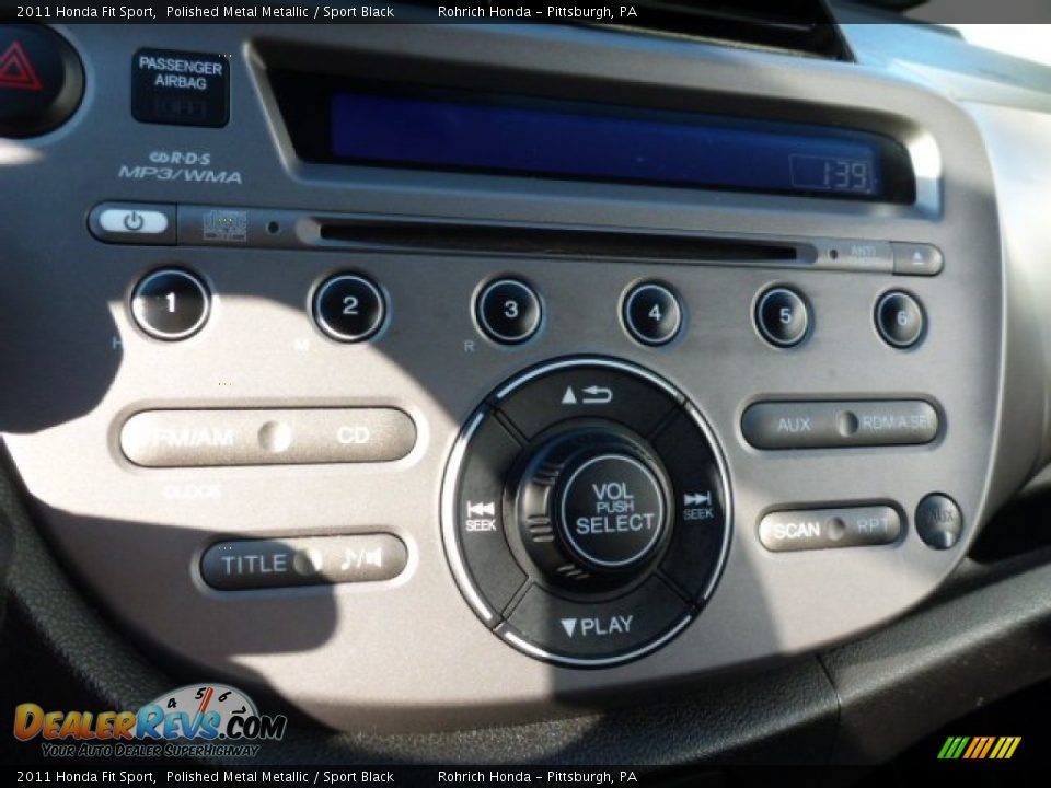 2011 Honda Fit Sport Polished Metal Metallic / Sport Black Photo #22