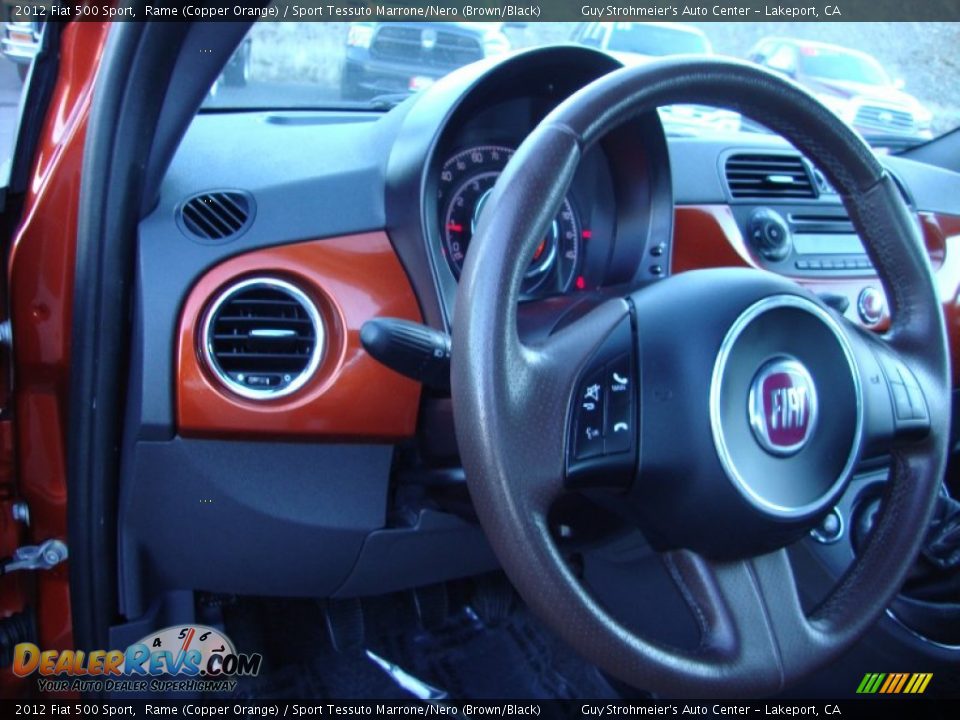 2012 Fiat 500 Sport Steering Wheel Photo #9