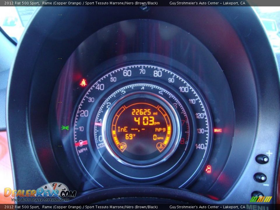 2012 Fiat 500 Sport Gauges Photo #10