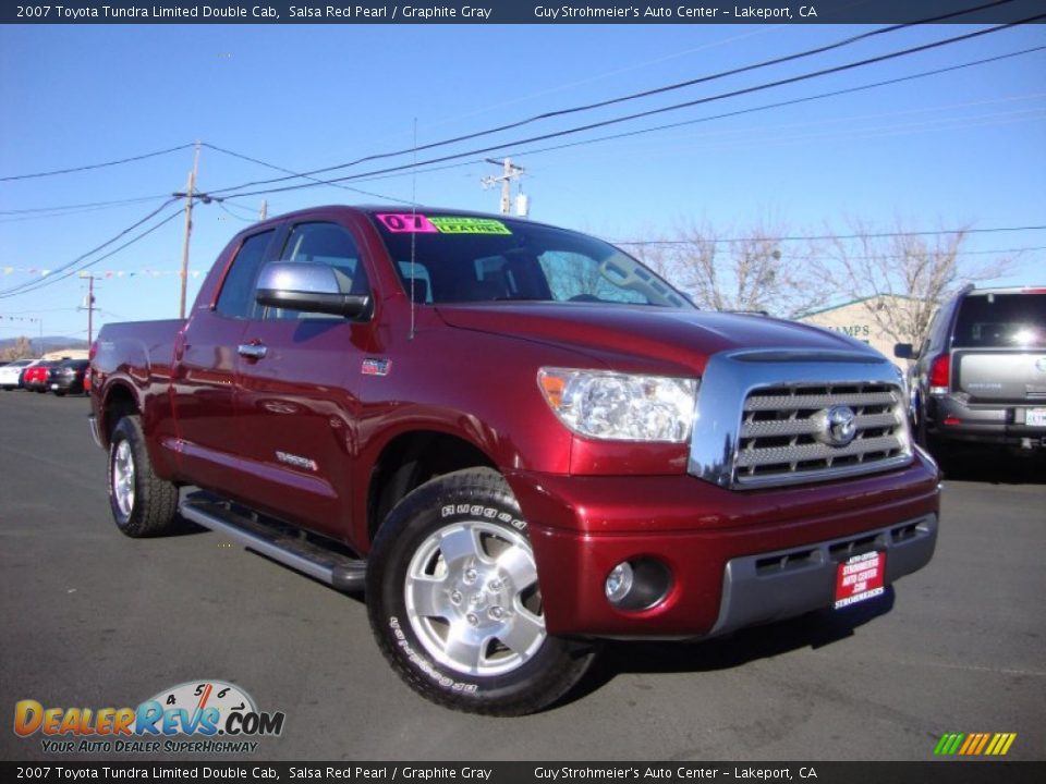 2007 Toyota Tundra Limited Double Cab Salsa Red Pearl / Graphite Gray Photo #1