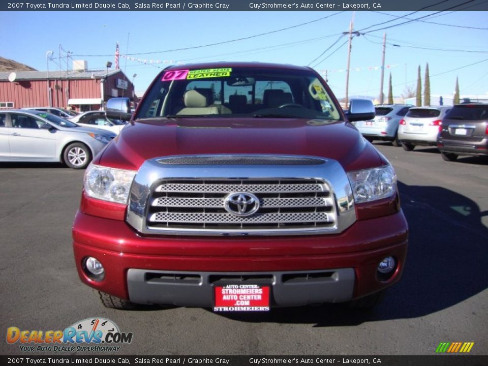 2007 Toyota Tundra Limited Double Cab Salsa Red Pearl / Graphite Gray Photo #2