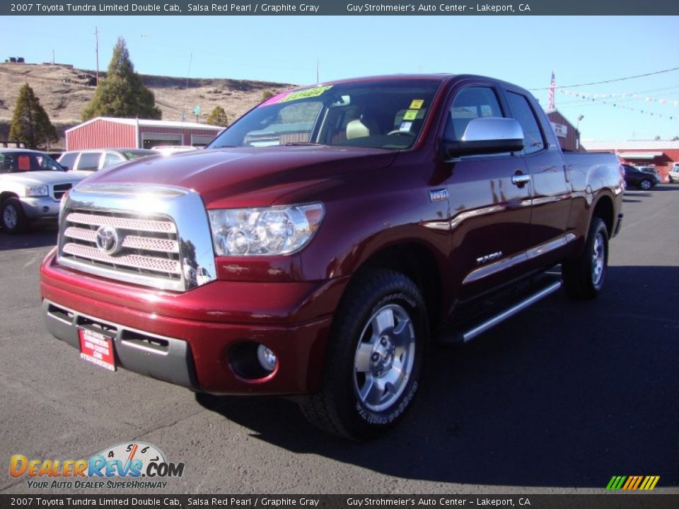 2007 Toyota Tundra Limited Double Cab Salsa Red Pearl / Graphite Gray Photo #3