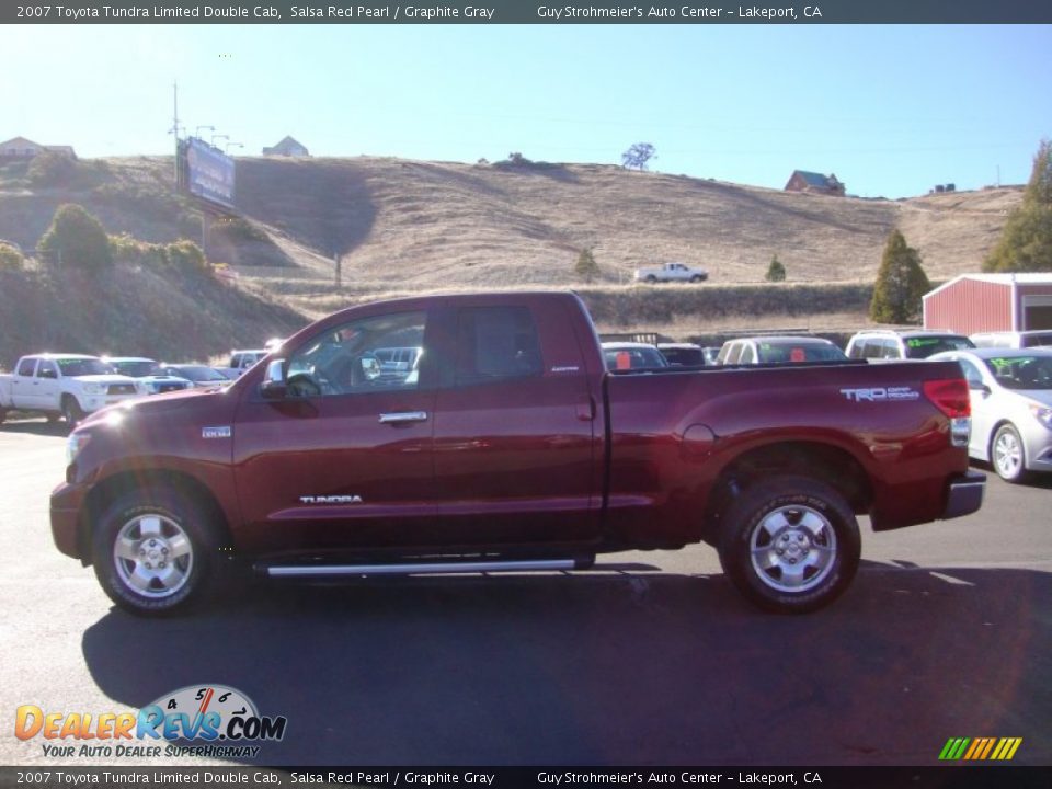2007 Toyota Tundra Limited Double Cab Salsa Red Pearl / Graphite Gray Photo #4