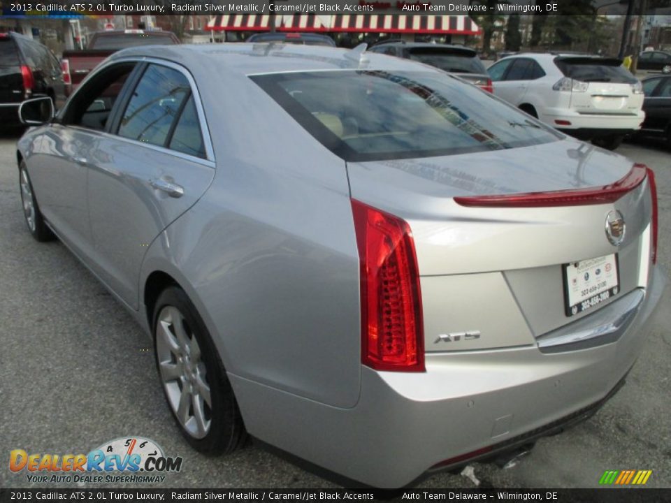 2013 Cadillac ATS 2.0L Turbo Luxury Radiant Silver Metallic / Caramel/Jet Black Accents Photo #4