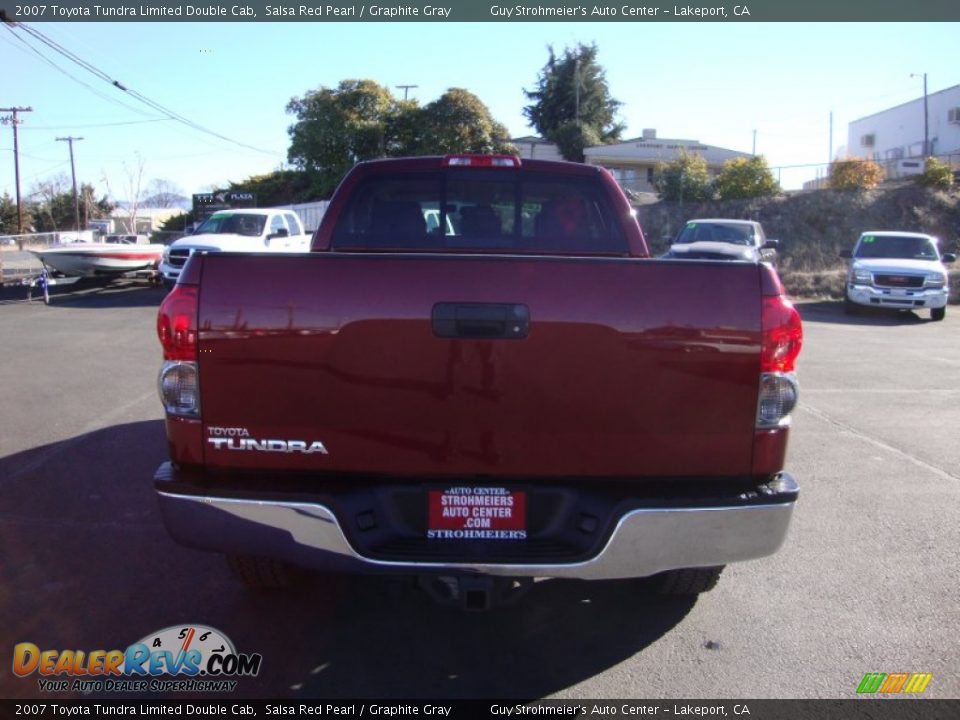 2007 Toyota Tundra Limited Double Cab Salsa Red Pearl / Graphite Gray Photo #6