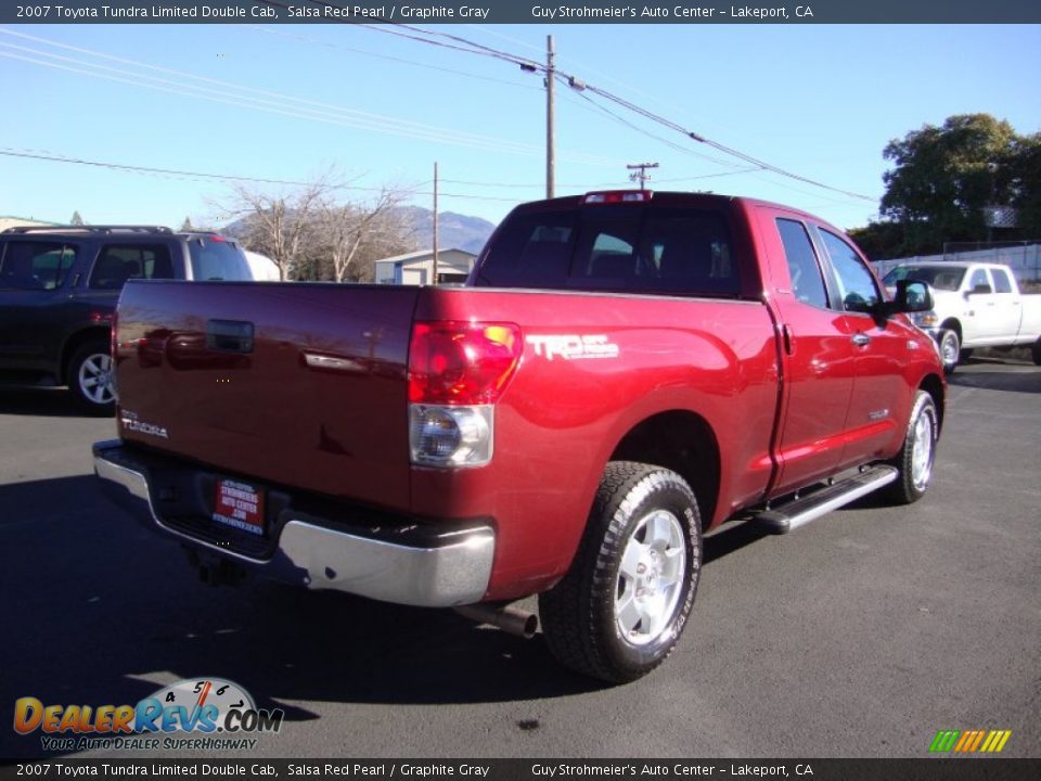 2007 Toyota Tundra Limited Double Cab Salsa Red Pearl / Graphite Gray Photo #7