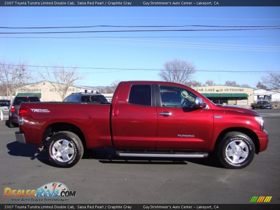 2007 Toyota Tundra Limited Double Cab Salsa Red Pearl / Graphite Gray Photo #8