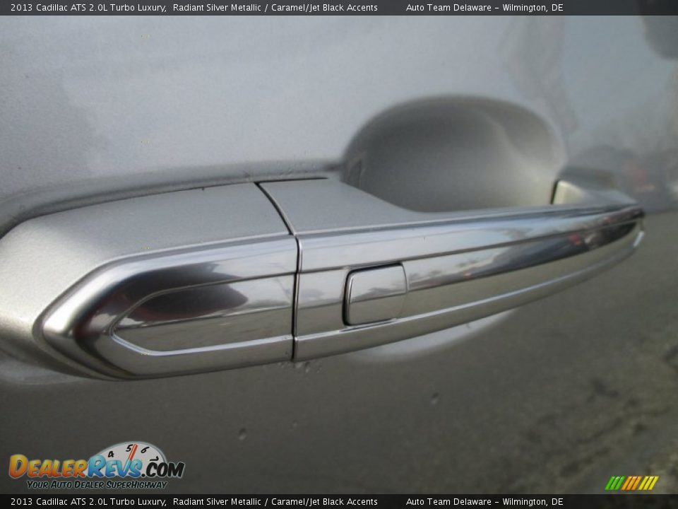 2013 Cadillac ATS 2.0L Turbo Luxury Radiant Silver Metallic / Caramel/Jet Black Accents Photo #26