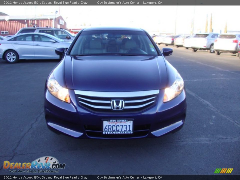 2011 Honda Accord EX-L Sedan Royal Blue Pearl / Gray Photo #2