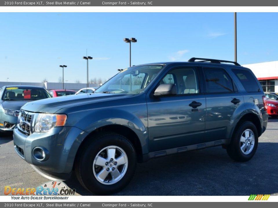 2010 Ford Escape XLT Steel Blue Metallic / Camel Photo #3