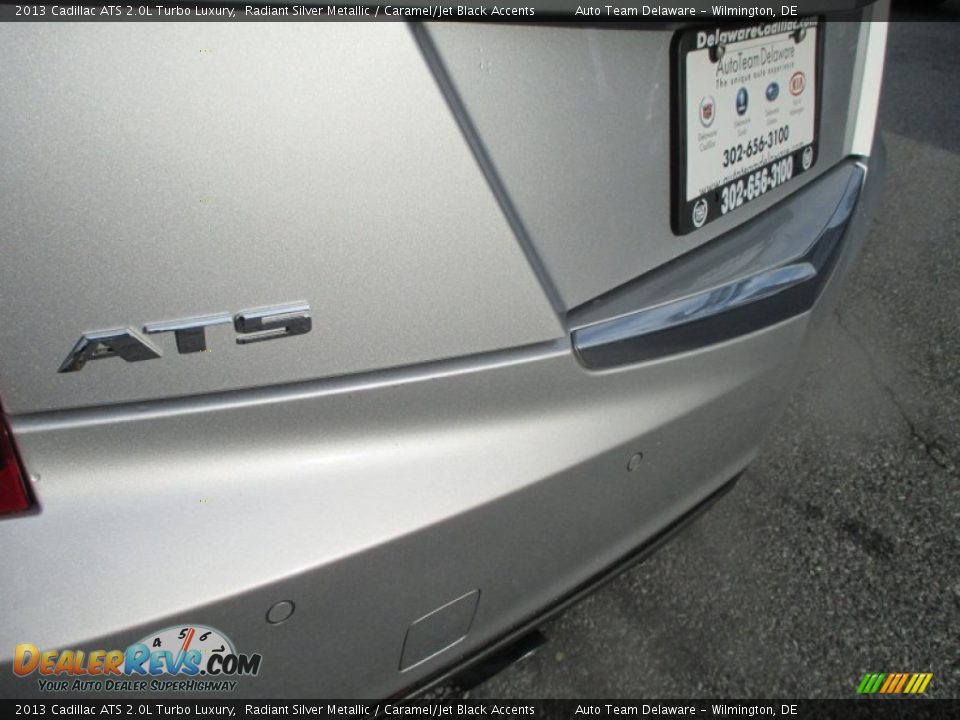 2013 Cadillac ATS 2.0L Turbo Luxury Radiant Silver Metallic / Caramel/Jet Black Accents Photo #28