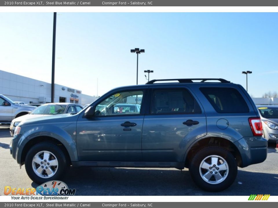 2010 Ford Escape XLT Steel Blue Metallic / Camel Photo #6