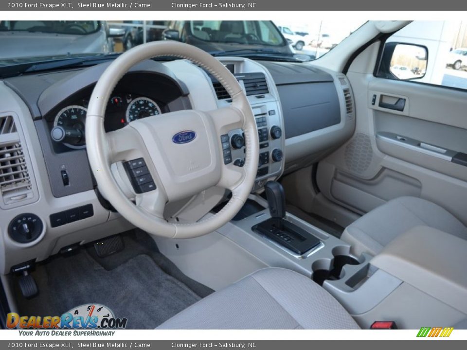 2010 Ford Escape XLT Steel Blue Metallic / Camel Photo #10