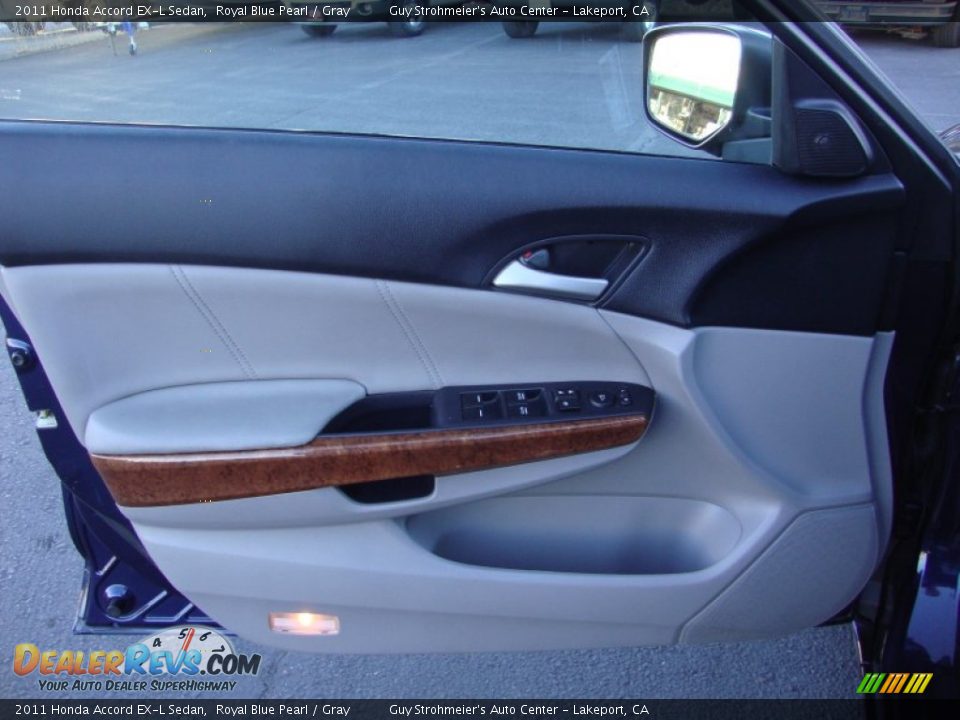 2011 Honda Accord EX-L Sedan Royal Blue Pearl / Gray Photo #9