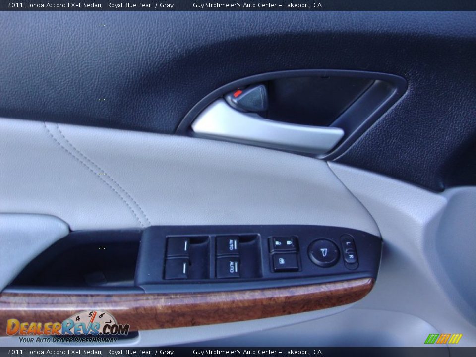 2011 Honda Accord EX-L Sedan Royal Blue Pearl / Gray Photo #10