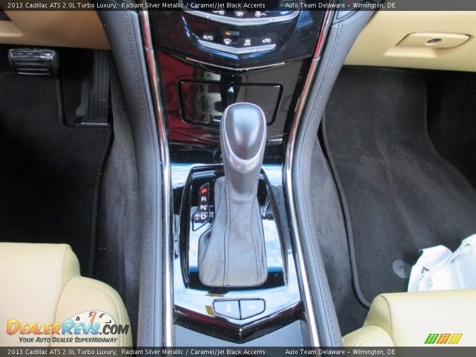 2013 Cadillac ATS 2.0L Turbo Luxury Radiant Silver Metallic / Caramel/Jet Black Accents Photo #36