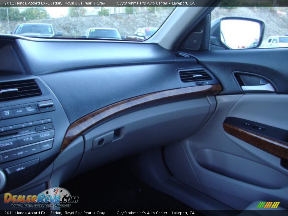 2011 Honda Accord EX-L Sedan Royal Blue Pearl / Gray Photo #15
