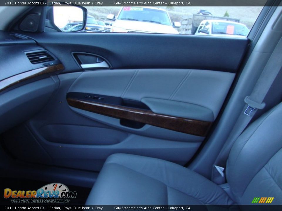 2011 Honda Accord EX-L Sedan Royal Blue Pearl / Gray Photo #16