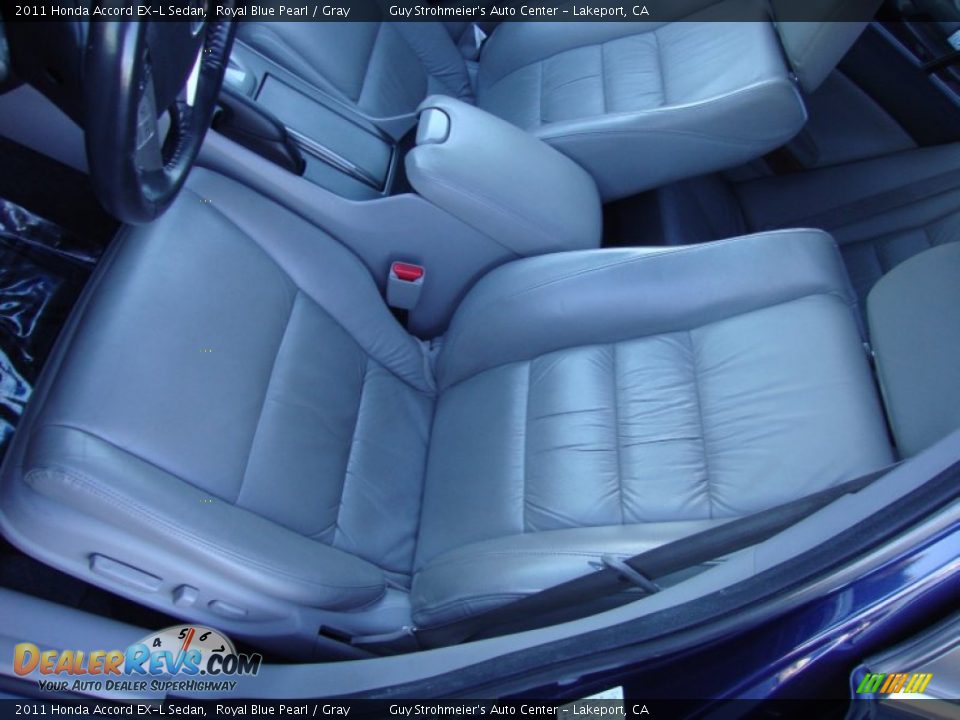 2011 Honda Accord EX-L Sedan Royal Blue Pearl / Gray Photo #19