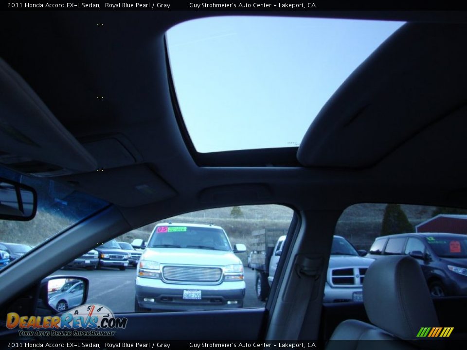 2011 Honda Accord EX-L Sedan Royal Blue Pearl / Gray Photo #21