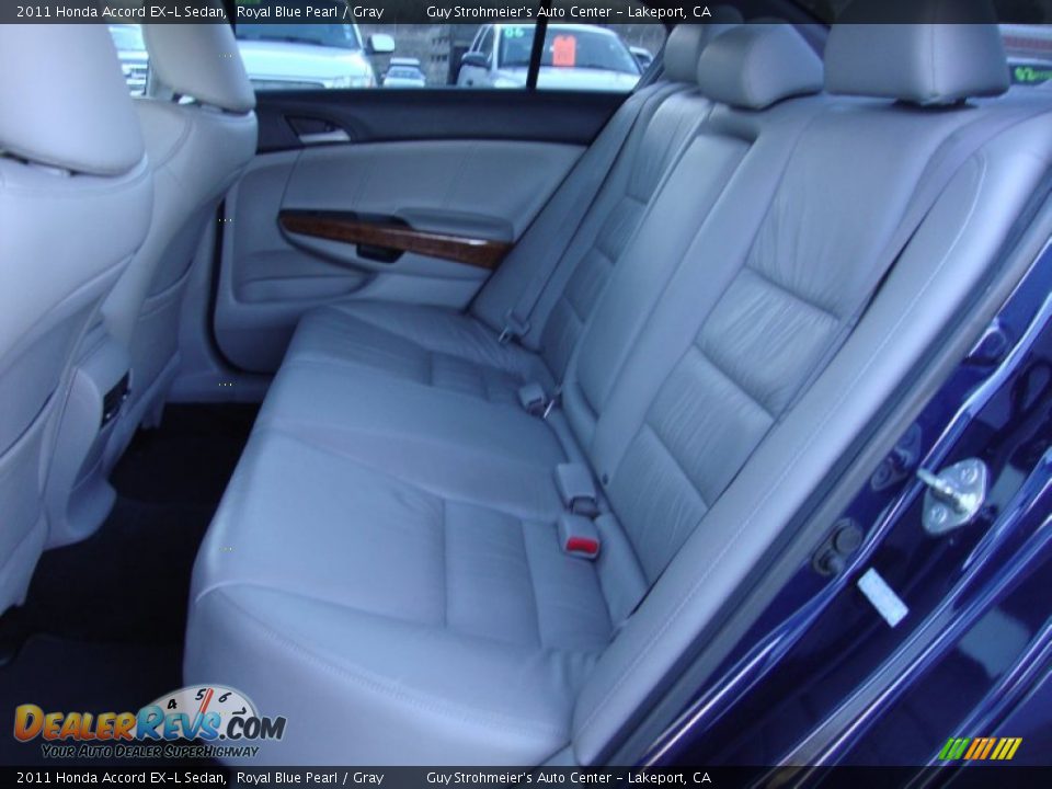 2011 Honda Accord EX-L Sedan Royal Blue Pearl / Gray Photo #22