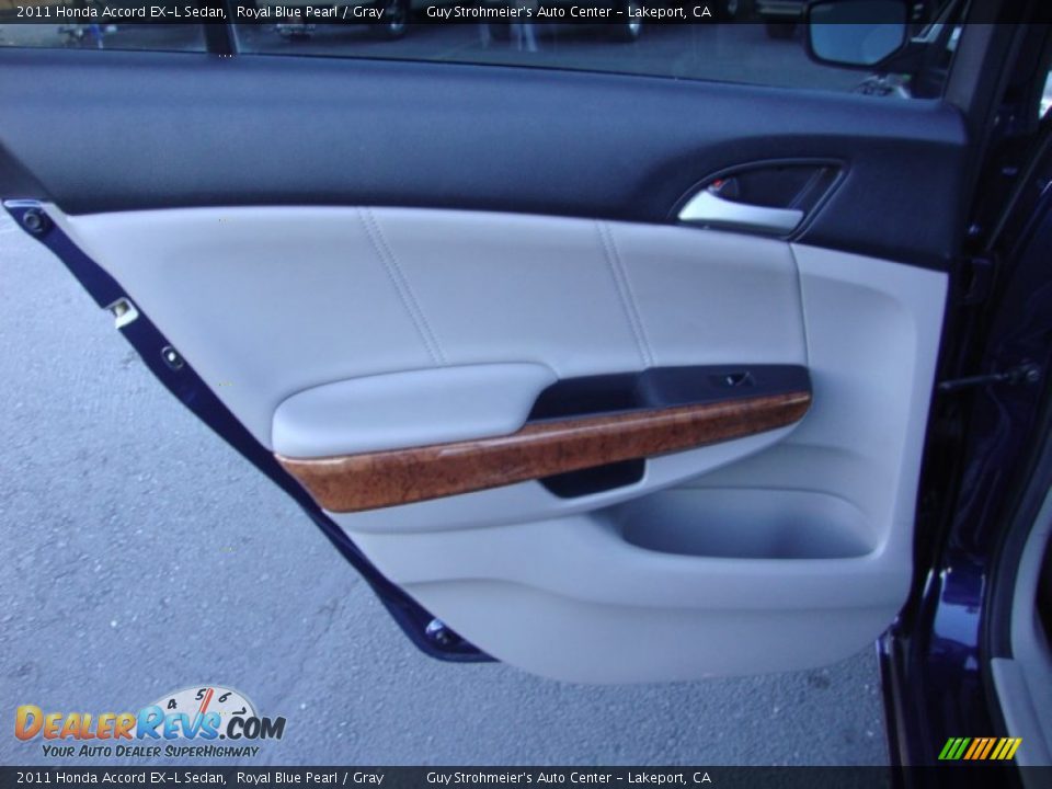 2011 Honda Accord EX-L Sedan Royal Blue Pearl / Gray Photo #23
