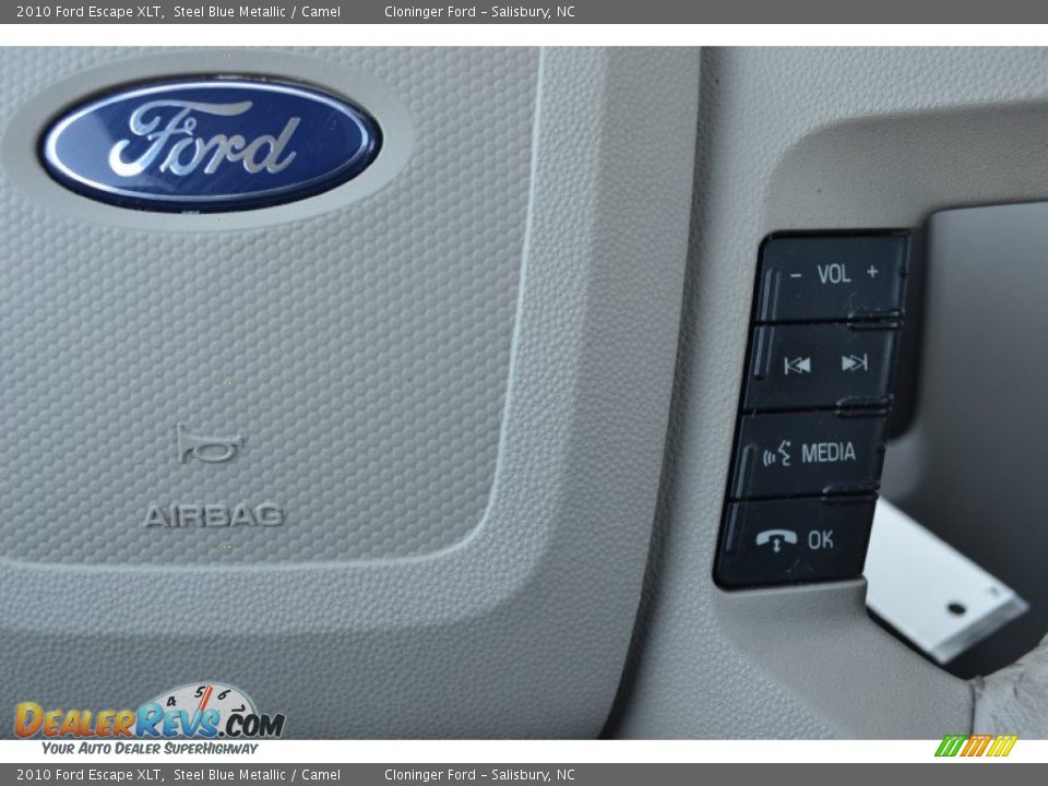 2010 Ford Escape XLT Steel Blue Metallic / Camel Photo #25