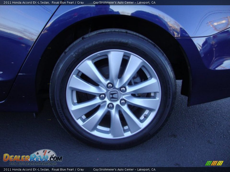 2011 Honda Accord EX-L Sedan Royal Blue Pearl / Gray Photo #25