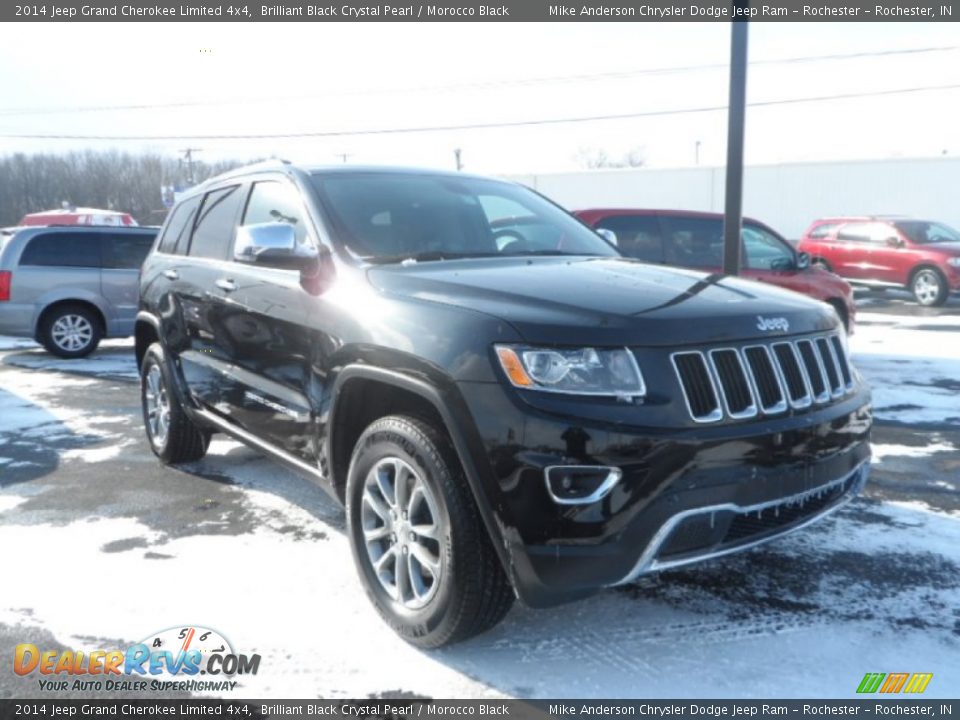 2014 Jeep Grand Cherokee Limited 4x4 Brilliant Black Crystal Pearl / Morocco Black Photo #1