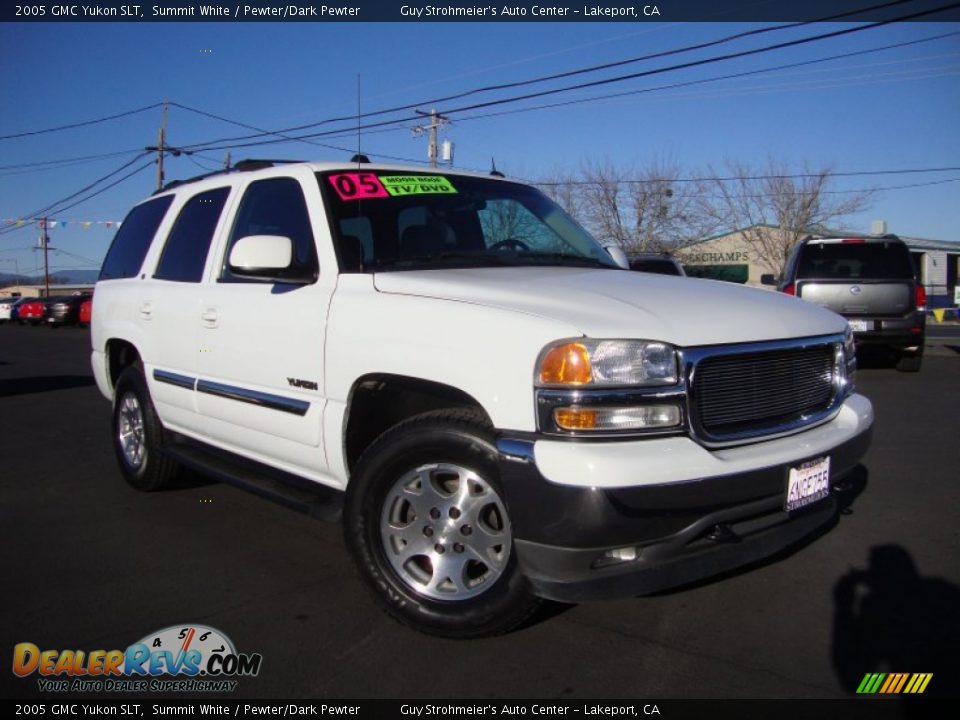 2005 GMC Yukon SLT Summit White / Pewter/Dark Pewter Photo #1
