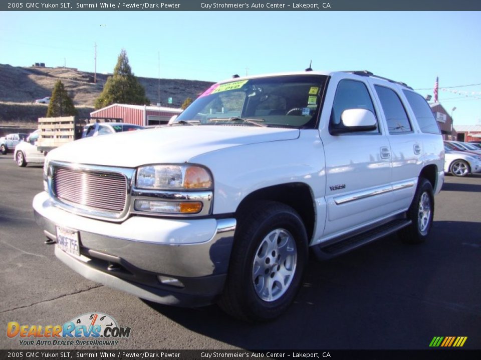 2005 GMC Yukon SLT Summit White / Pewter/Dark Pewter Photo #3