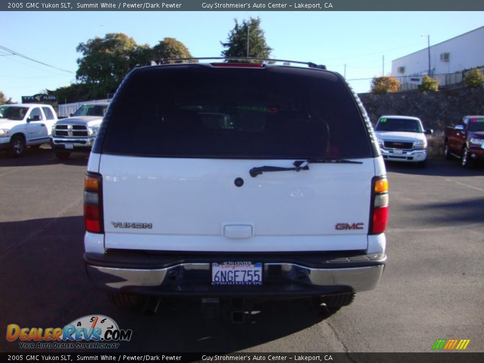 2005 GMC Yukon SLT Summit White / Pewter/Dark Pewter Photo #6