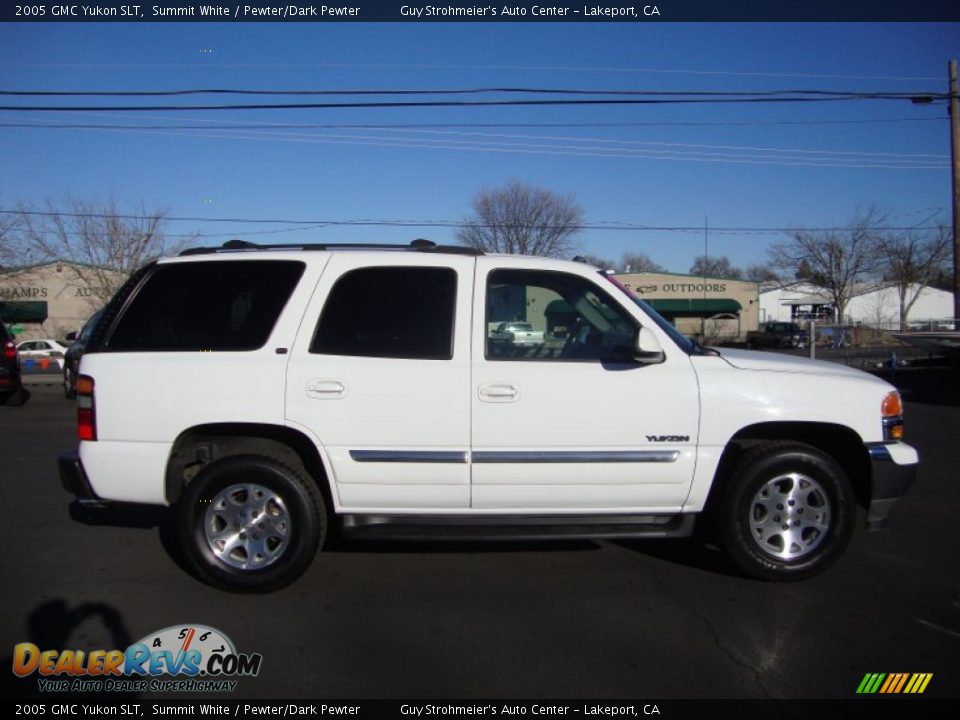 2005 GMC Yukon SLT Summit White / Pewter/Dark Pewter Photo #8