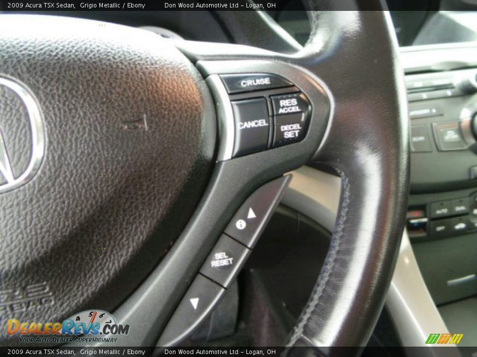 2009 Acura TSX Sedan Grigio Metallic / Ebony Photo #17