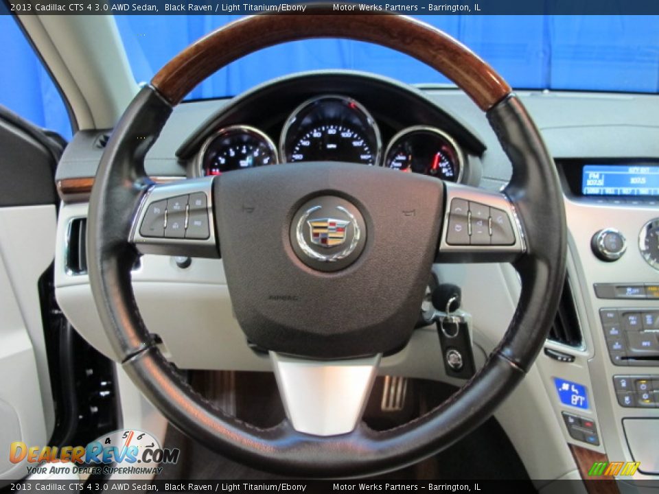 2013 Cadillac CTS 4 3.0 AWD Sedan Black Raven / Light Titanium/Ebony Photo #30