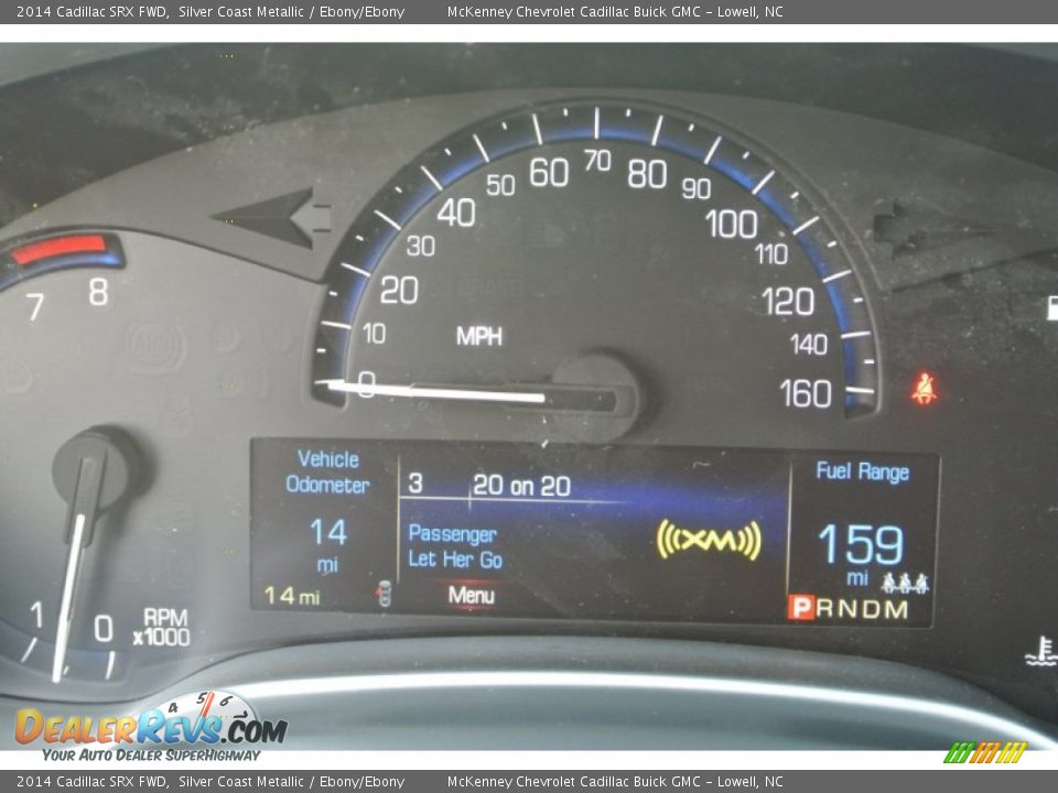 2014 Cadillac SRX FWD Silver Coast Metallic / Ebony/Ebony Photo #13