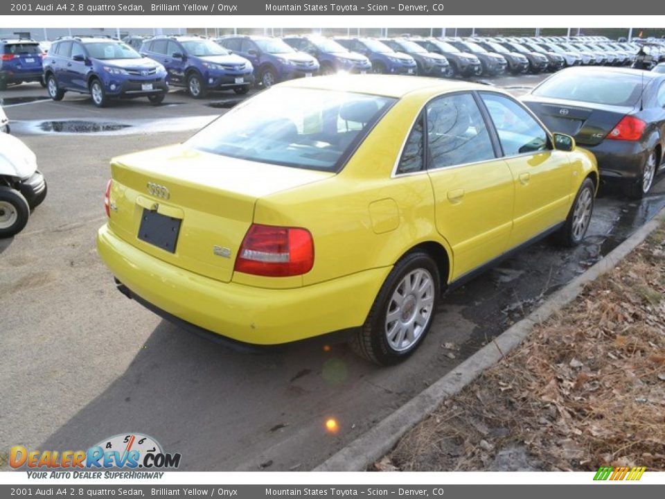 2001 Audi A4 2.8 quattro Sedan Brilliant Yellow / Onyx Photo #2