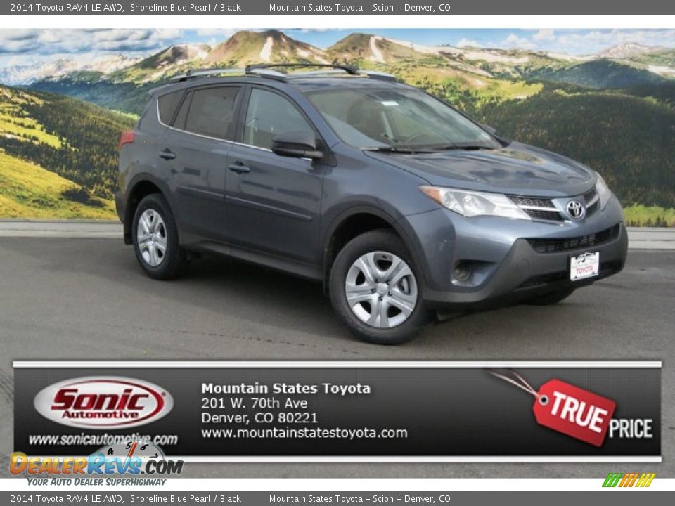 2014 Toyota RAV4 LE AWD Shoreline Blue Pearl / Black Photo #1