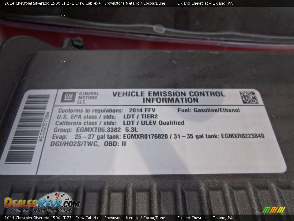 2014 Chevrolet Silverado 1500 LT Z71 Crew Cab 4x4 Brownstone Metallic / Cocoa/Dune Photo #15