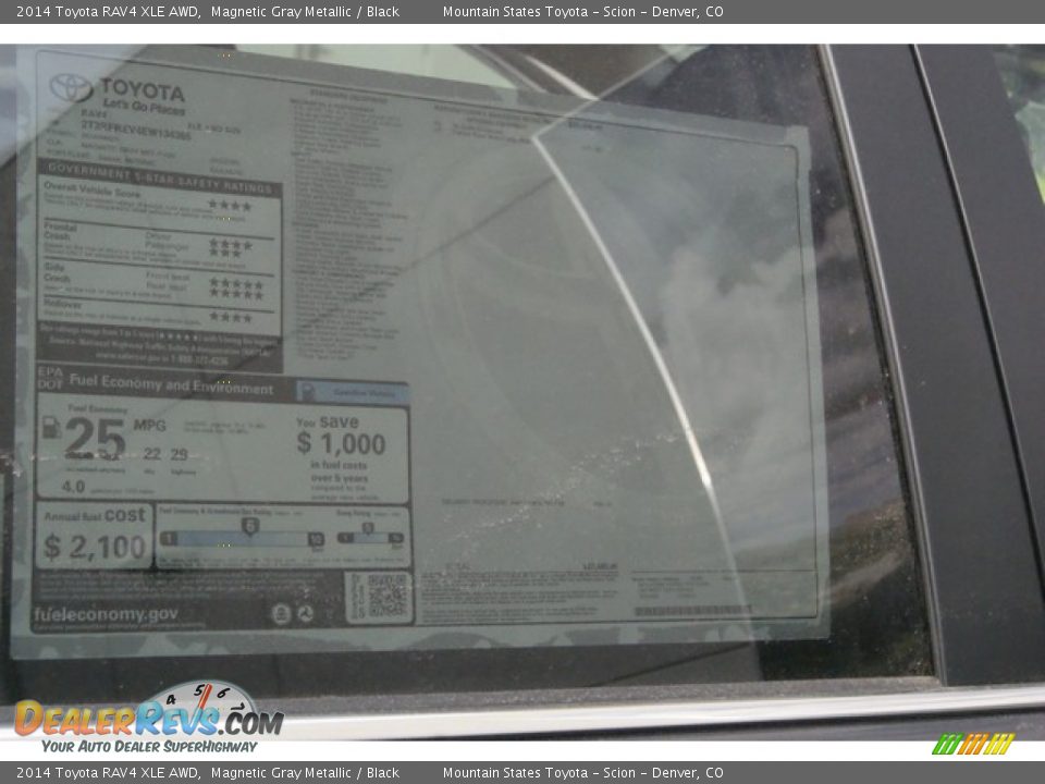 2014 Toyota RAV4 XLE AWD Magnetic Gray Metallic / Black Photo #10