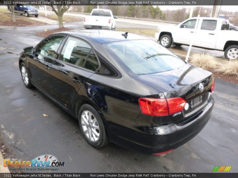 2012 Volkswagen Jetta SE Sedan Black / Titan Black Photo #6