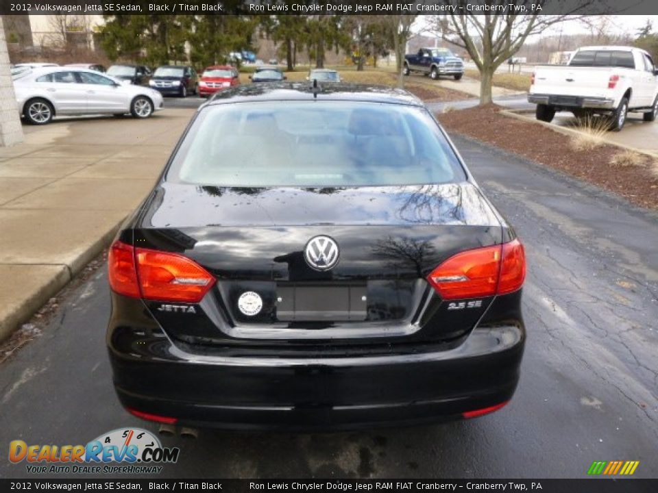 2012 Volkswagen Jetta SE Sedan Black / Titan Black Photo #7