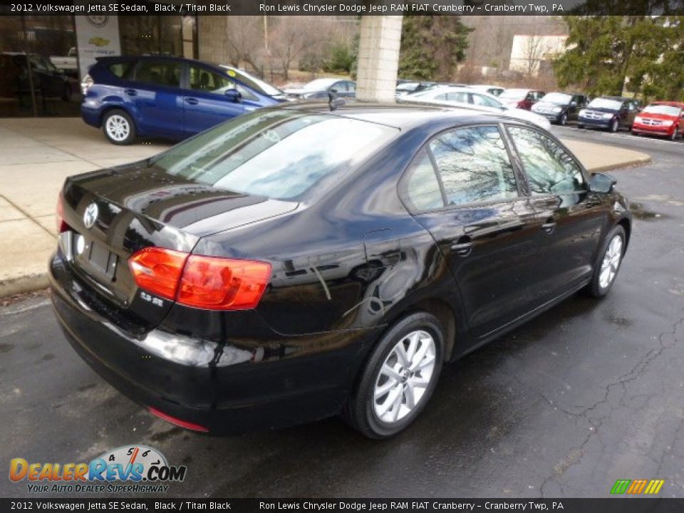 2012 Volkswagen Jetta SE Sedan Black / Titan Black Photo #8