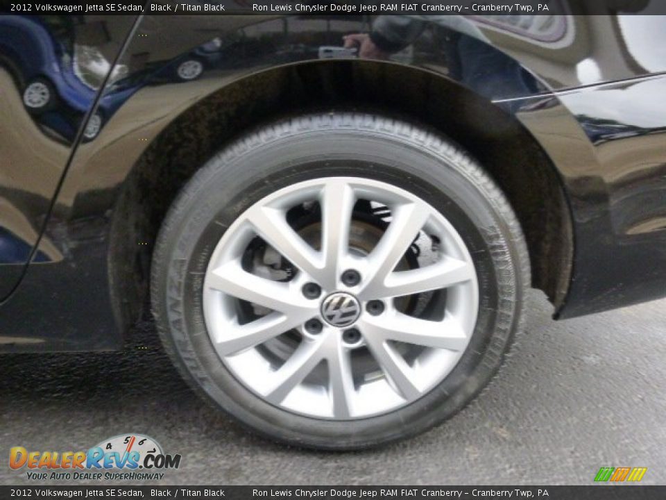 2012 Volkswagen Jetta SE Sedan Black / Titan Black Photo #9