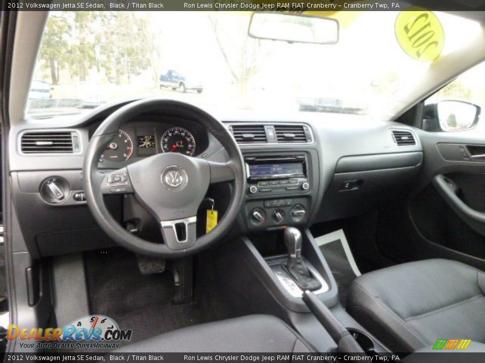 2012 Volkswagen Jetta SE Sedan Black / Titan Black Photo #14