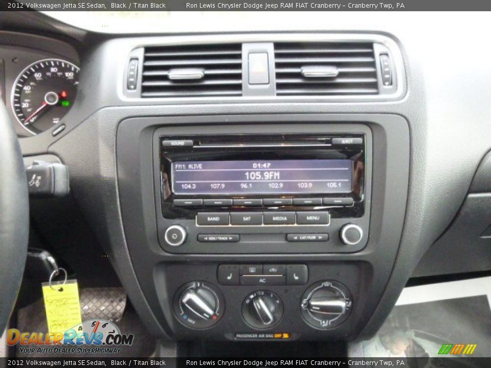 2012 Volkswagen Jetta SE Sedan Black / Titan Black Photo #15