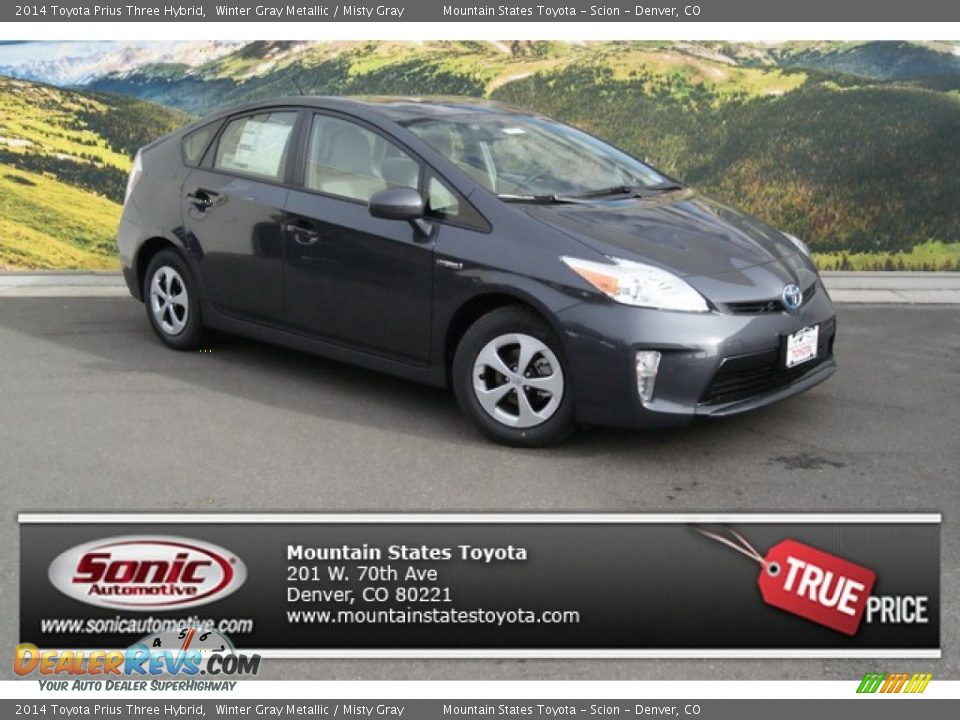 2014 Toyota Prius Three Hybrid Winter Gray Metallic / Misty Gray Photo #1
